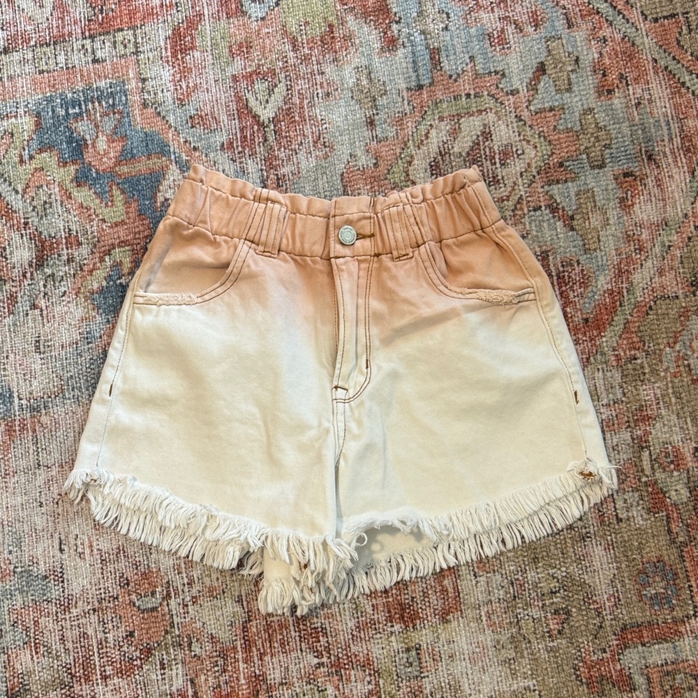 High Waist Ombre Fringe Women's Shorts
